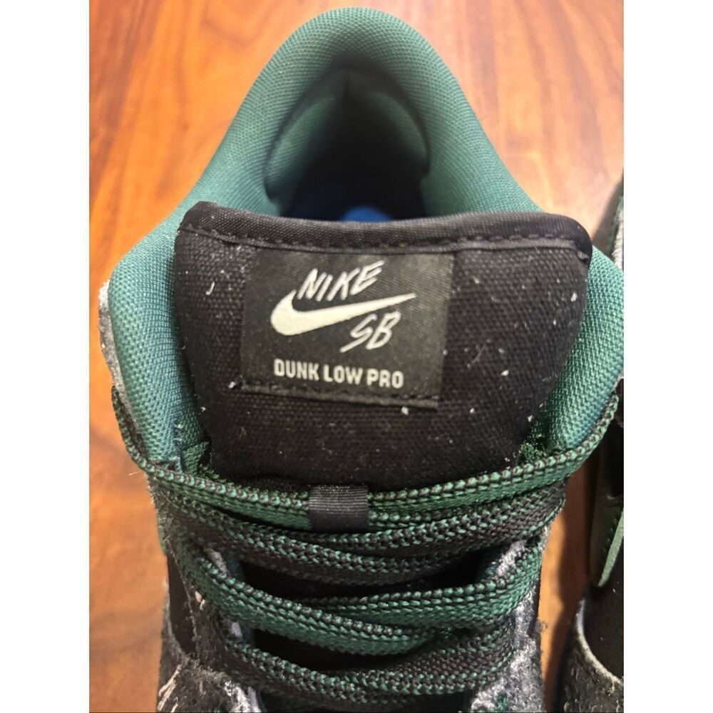 Nike Men's Black & Green SB Dunk Low There Skateboard Sneakers Size 8.5 NWOT - Picture 6 of 14
